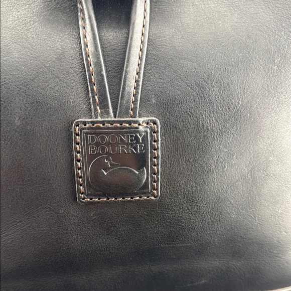 Dooney & Bourke Black Leather Tote - Picture 2 of 8